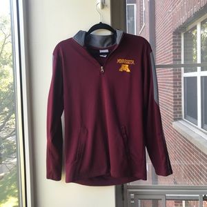 University of Minnesota 3/4 zip long sleeve